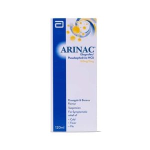 Arinac 100mg+15mg/5ml Suspension 120 ml