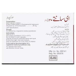 Esante 20mg Capsule 7 ‘S