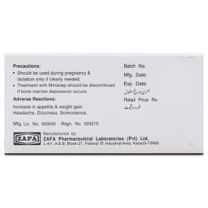 Mirtazep 15mg Tablet 10 ‘S