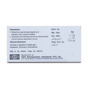 Mirtazep 30mg Tablet 10 ‘S