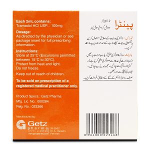 Pantra 100mg Injection 2 ml 1’S