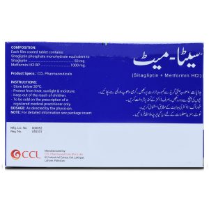 Sita-Met 50mg+1000mg Tablet 7 ‘S