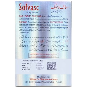 Sofvasc 10mg Tablet 15 ‘S