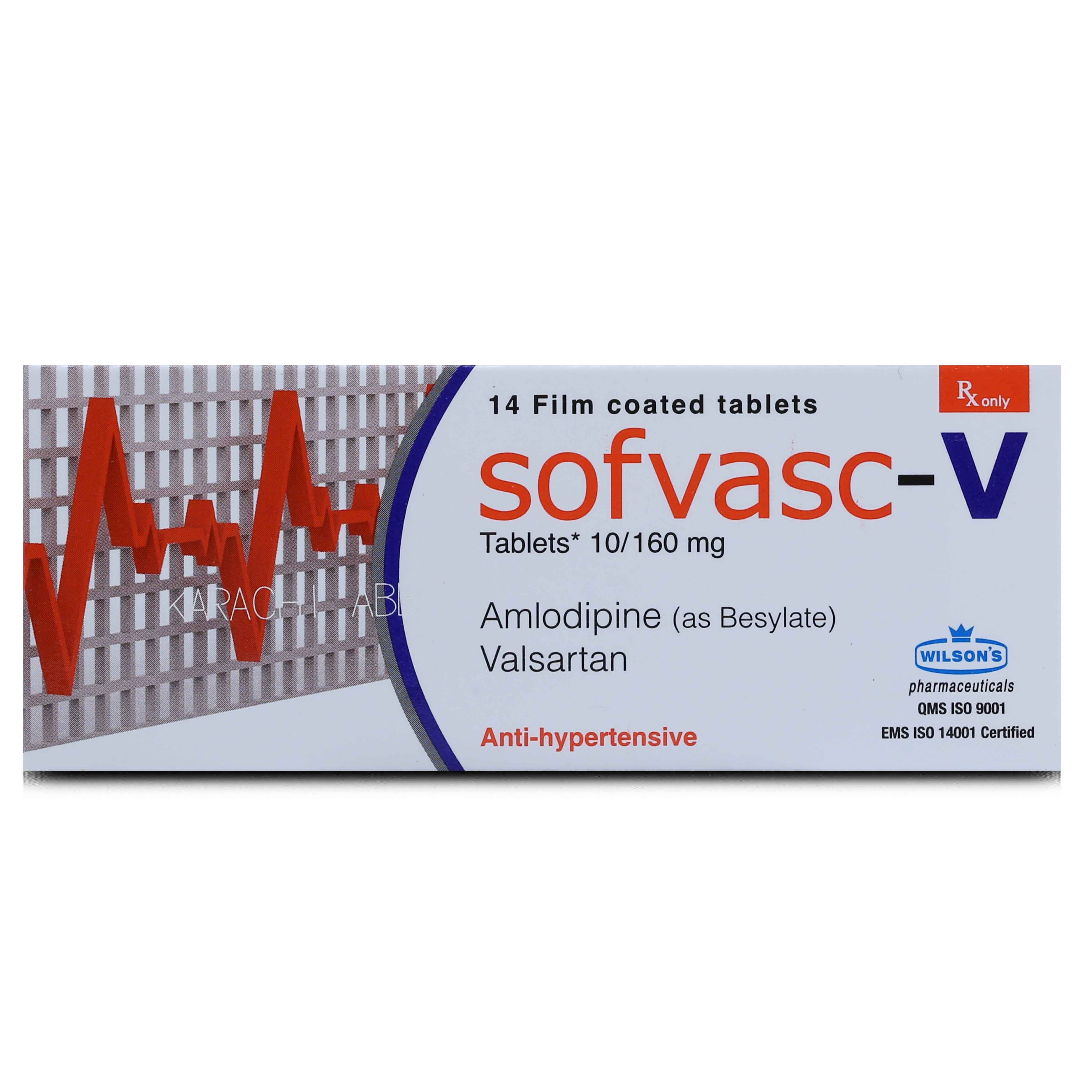 Sofvasc-V 10mg+160mg Tablet 14 'S